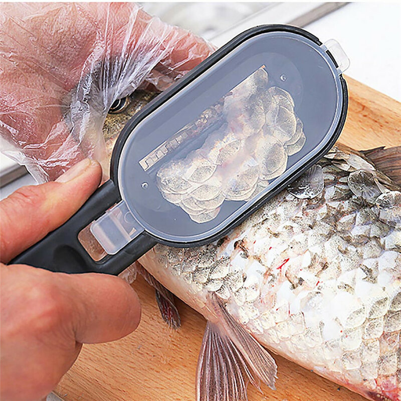 عملية مزيل مقياس السمك البلاستيك Descaler تنظيف مكشطة المطبخ الفاكهة الخضار مقشرة مفيدة اكسسوارات سكين للفرد