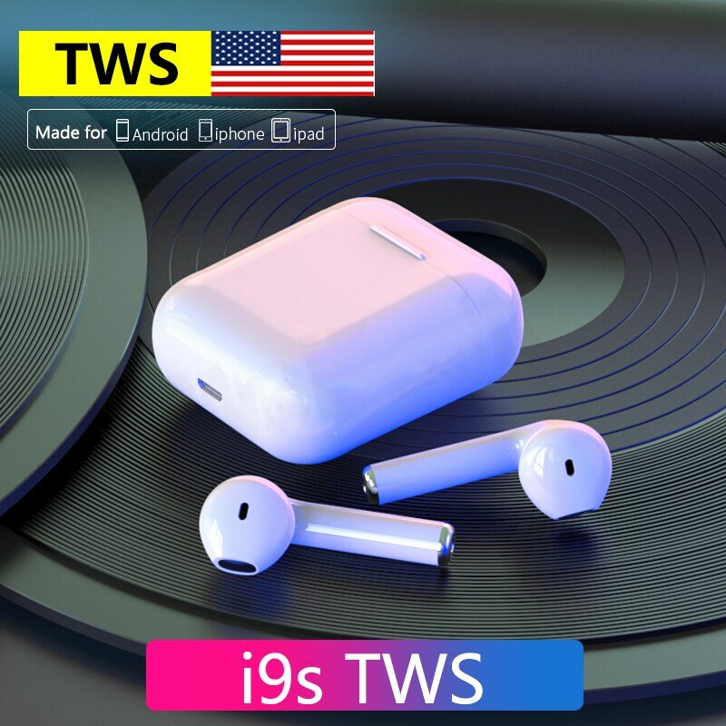 Original i9s TWS Wireless Headphones Bluetooth Earphone Air Earbuds Sport Handsfree Headset With Charging Box For iPhone Android