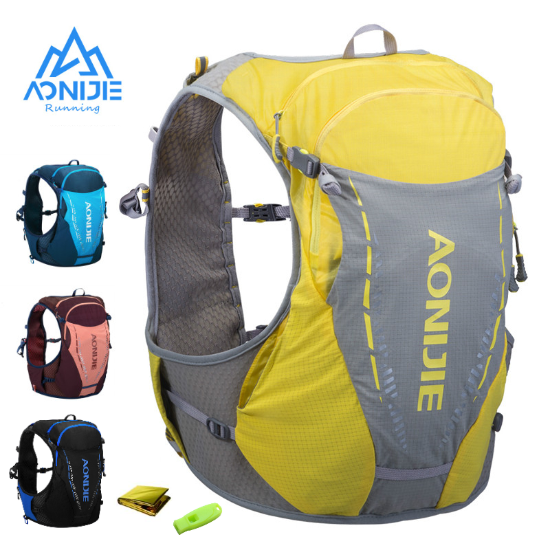 AONIJIE-mochila de hidratación C9103 Ultra, chaleco de 10l, frasco de vejiga de agua gratis, para correr, Maratón, senderismo, SM ML, LXL