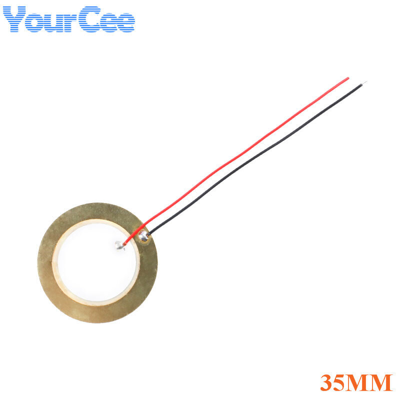 10ชิ้น piezoelectric PIEZO แผ่นเวเฟอร์เซรามิคเซนเซอร์ขนาด12มม./15มม./18มม./20มม./27มม./35มม./50มม. สำหรับสายลำโพงเสียงกริ่ง