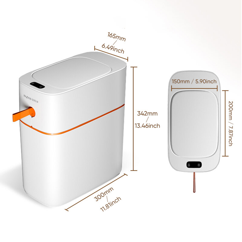 Cubo de basura con Sensor inteligente, papelera con Sensor de costura estrecha, papelera electrónica automática para residuos de baño, papelera impermeable para el hogar