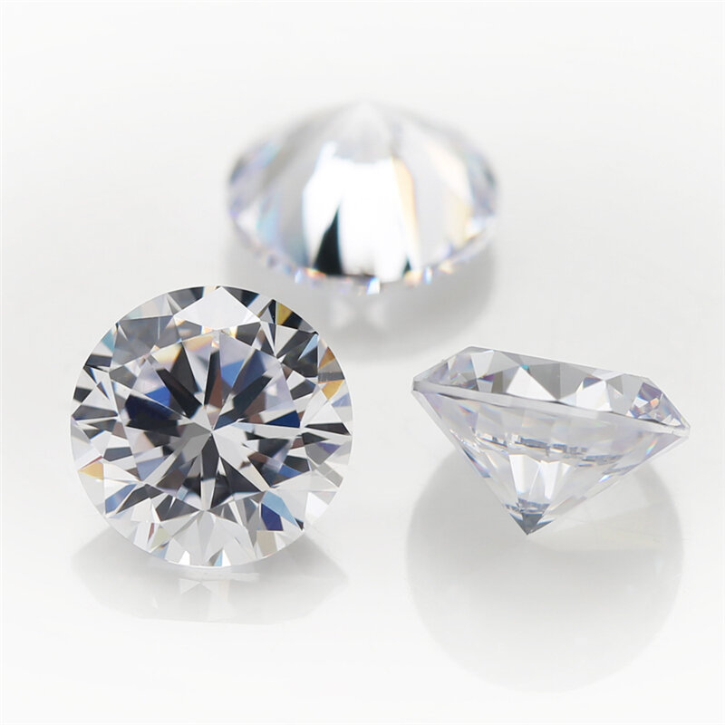 Perles rondes de petite taille pour bijoux, petites pierres précieuses, zircone cubique blanche, contre-indiqué, 0.7 pièces à 2.4 pièces, 100 pièces, 10000 pièces, haute qualité