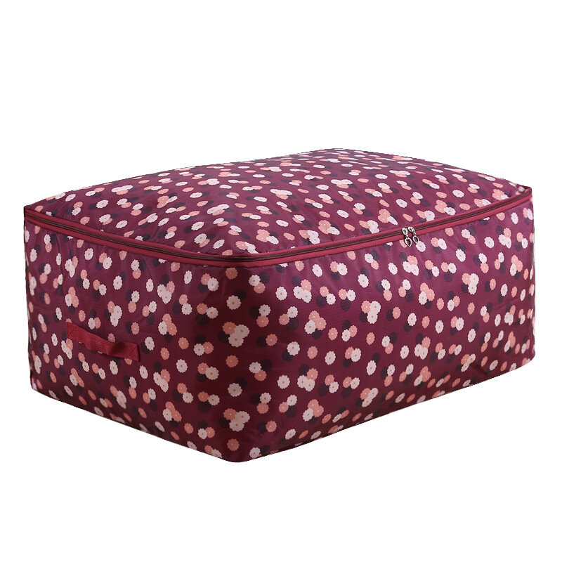 Floral Quilt Storage Box, Under Bed Storage Organizer, Blanket Storage Bag, Zipper Package Case, Clothes Box, Home Save Space Di