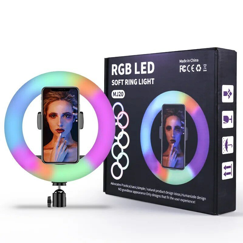 Penjualan Terlaris 10 Inci Lampu Fill Cincin Kecantikan Lampu Fill LED Mendukung Tripod Portabel Live Video Shoot Vlog TikTok Makeup Video