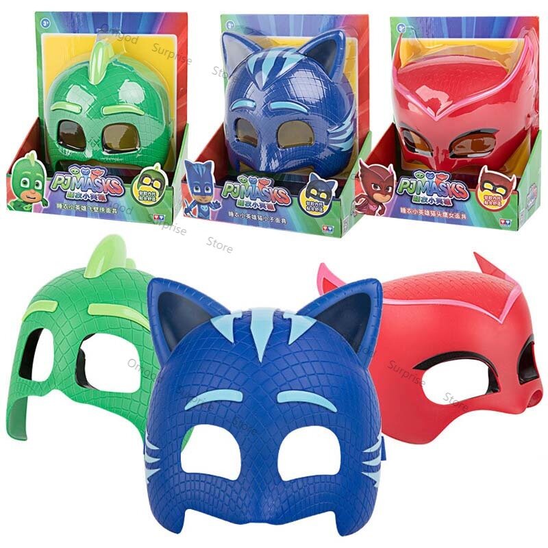 Pjマスク人形モデルマスク3別の色マスクcatboy owlette月光フィギュア屋外おかしい子供のおもちゃs57