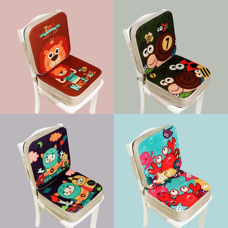 39*39cm Booster Seat Cushion Children Increased Chair Pad Anti-Skid Waterproof Baby Dining Cushion Adjustable Chair Cushion