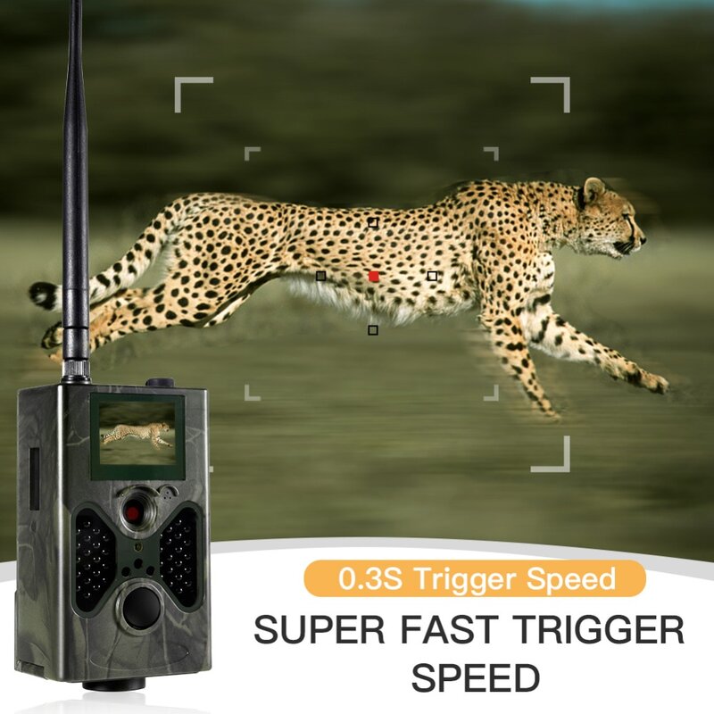 Охотничья камера 2G, фотоловушка 16 МП 1080P SMS/MMS/SMTP s IP66, фотоловушка с триггером 0,3 сек, таймер, ловушка для дикой природы s HC330M