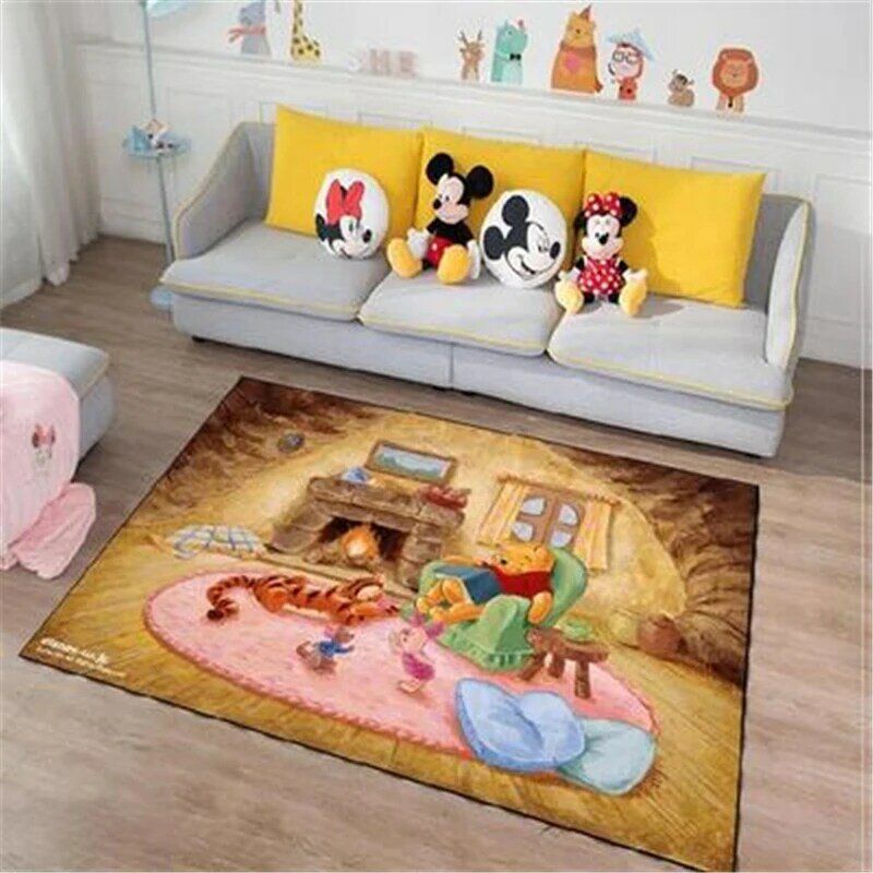Disney Cartoon Mickey and Minnie Mouse Door Mat Kids Boys Girls Game Mat Bedroom Kitchen Carpet Indoor Bathroom Mat
