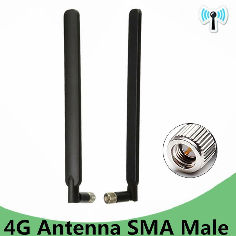 Dobrável 2 pçs/set para huawei b593s b880 b310 4g modem sem fio 6mm sma macho lte antena externa