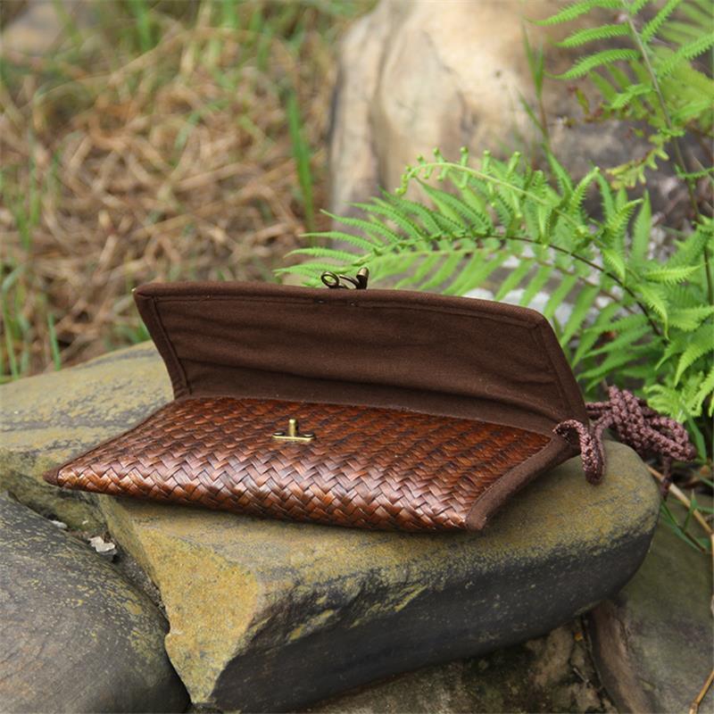 27x14CM Handmade In Thailand Stroh Tasche Rattan Brieftasche Frauen Messenger Taschen One-schulter Hand Hält Neue original Tasche a6101