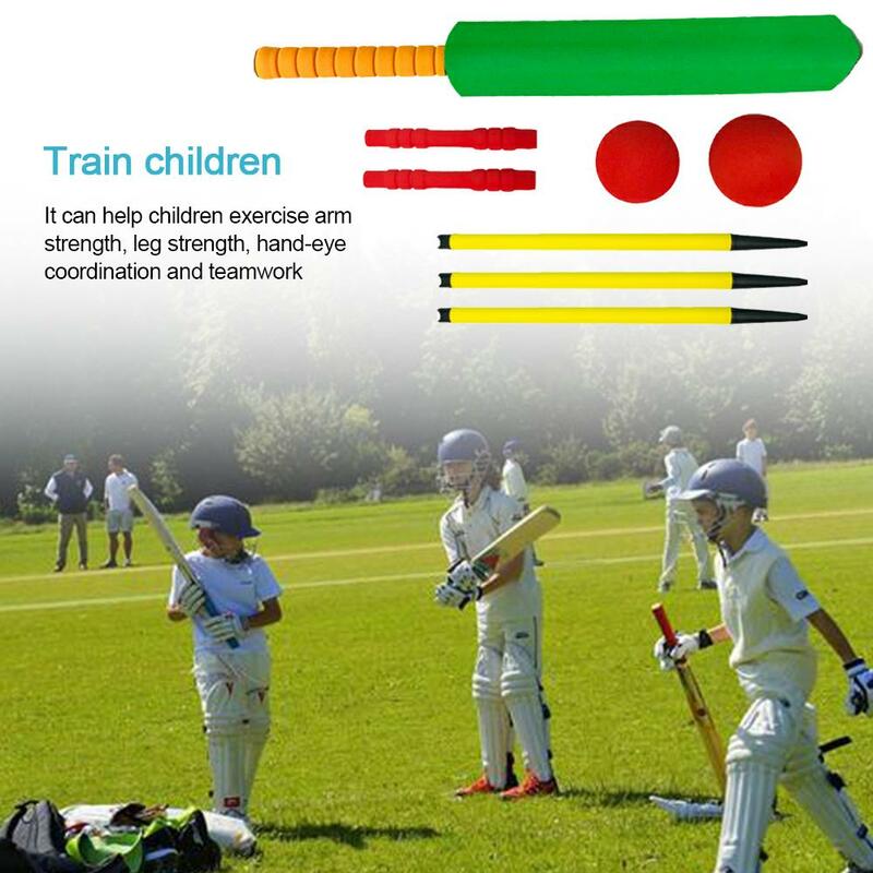 Crianças conjunto de críquete ao ar livre interação lazer brinquedos educativos desenvolvimento precoce crianças plástico cricket bolas jogar conjunto