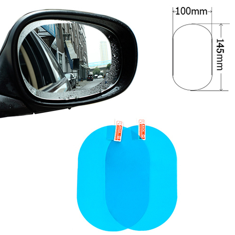 2 pezzi Auto antipioggia pellicola trasparente specchietto retrovisore protettivo Anti nebbia pellicola impermeabile autoadesivo accessori 100x145mm