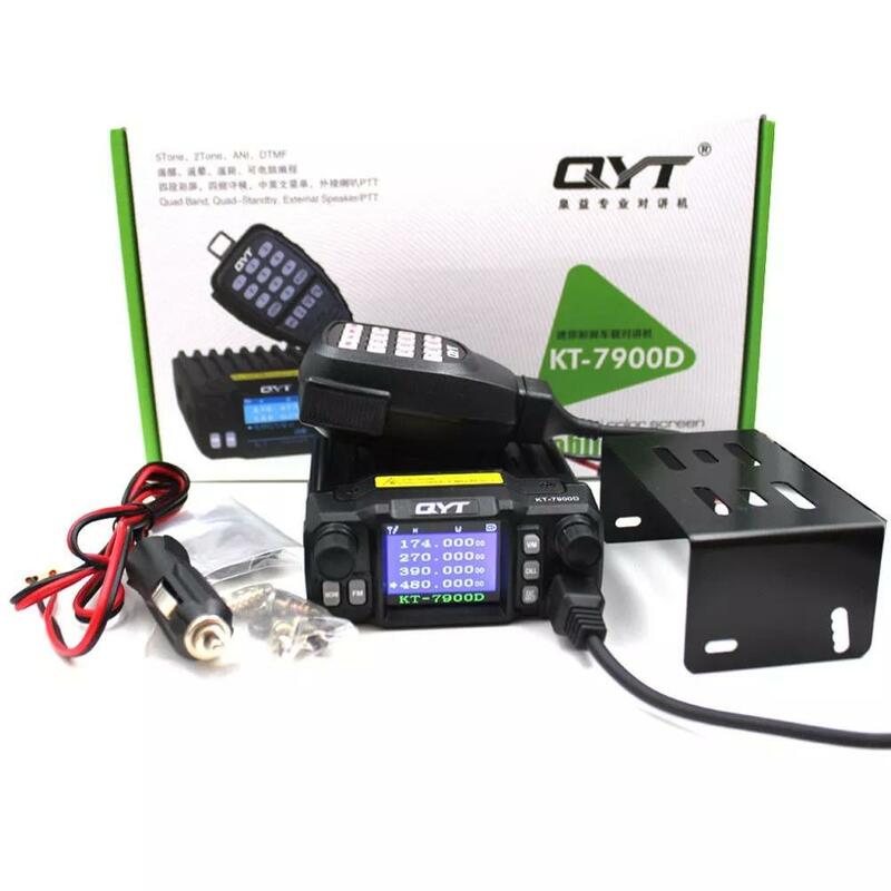 QYT KT-7900D Mobile Radio 20W Quad-Band Quad-Display 144/220/350/440MHZ Auto Radio ham Radio Transceiver Station KT7900D