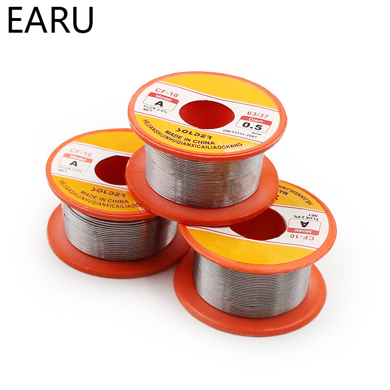 50g One Roll 0.3/0.4/0.5/0.6/0.8/1.0mm Diam 60/40 63/37 Clean Rosin Core Welding Tin Lead Solder Iron Wire Reel Soldering Tools