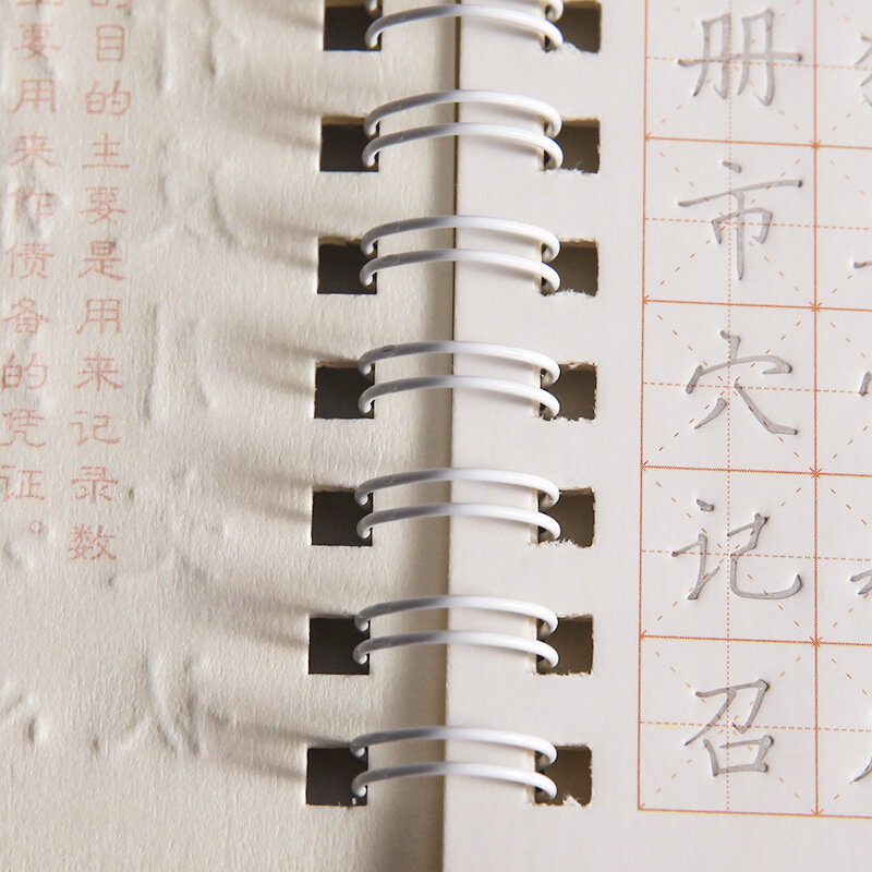 6Pcs 3D Chinese Karakters Herbruikbare Groef Kalligrafie Schrift Uitwisbare Pen Leren Hanzi Volwassenen Art Schrijven Boeken