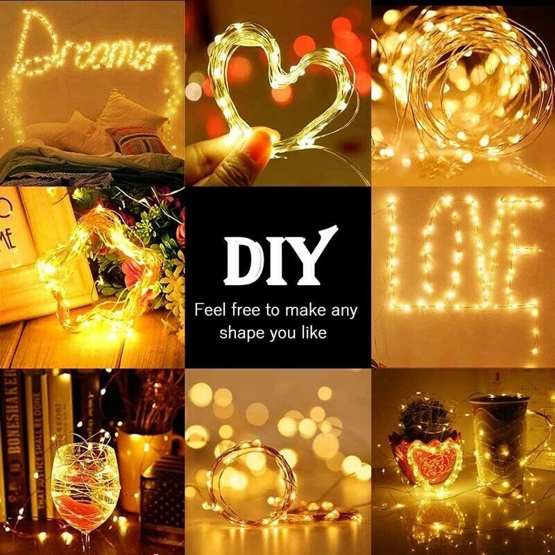 2Pcs 30m 300Led Solar Fairy String Lights 8 Modes Copper Wire Lights Waterproof For Holiday Chritmas Wedding Party Garden Decor