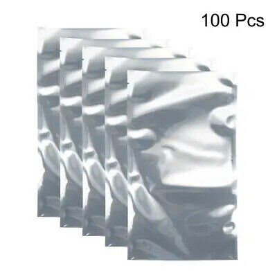100 PCS Anti Static Bag Shield Shielding Bag, Flat Open Top, 6.7" x 11.8"
