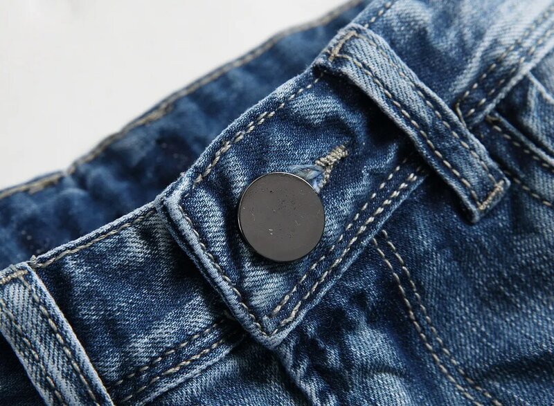 Jeans Pria 2020 Celana Denim Melar Klasik Jeans Elastis Pas Badan Lurus Desainer Tergores Jeans Kasual Streetwear Pria