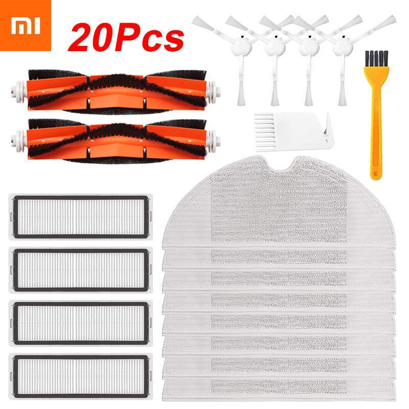 20/14/8 pz filtro Hepa spazzola principale Mop panno di ricambio per Xiaomi Mijia 1C 2C 1T/muslimah Robot aspirapolvere accessori