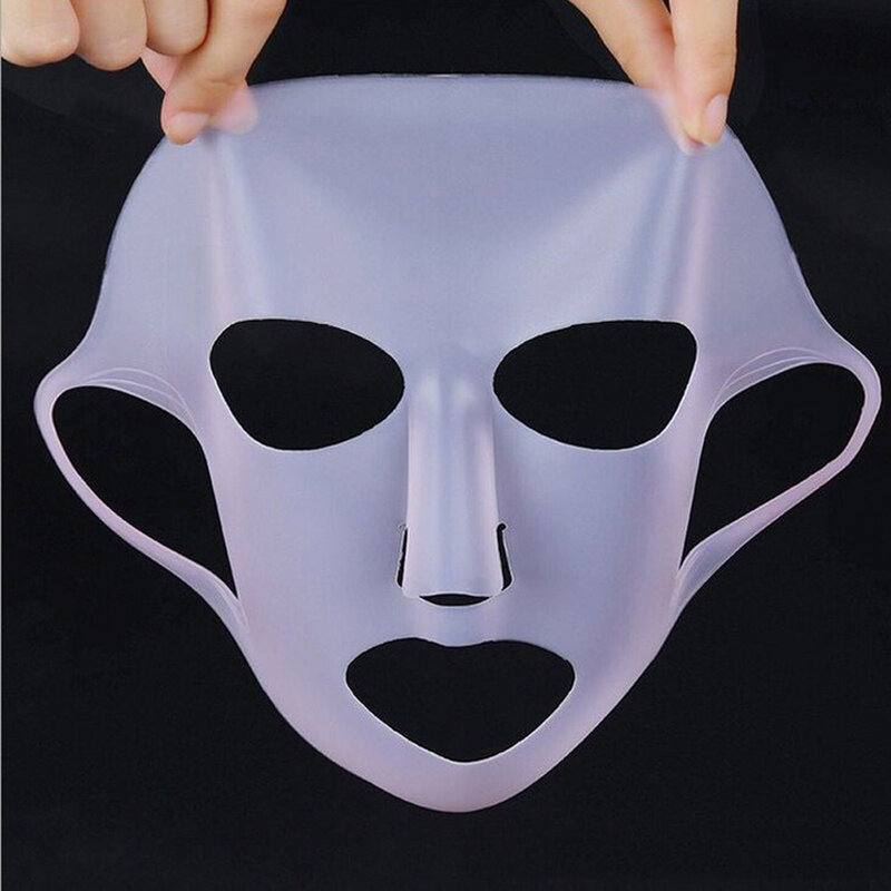 5pcs Reusable Silicone Face Skin Care Mask for Sheet Mask Prevent Evaporation Steam Reuse Waterproof Mask Pink/White Beauty Tool