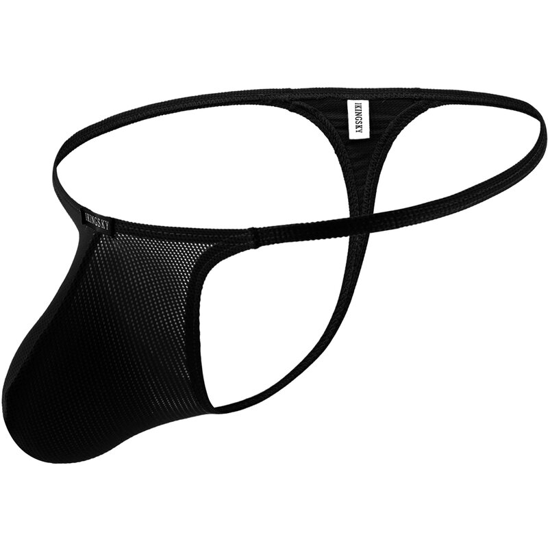 iKingsky Men's Pouch G-String Underwear Big Package Y-Back Panties Breathable Bulge Thong