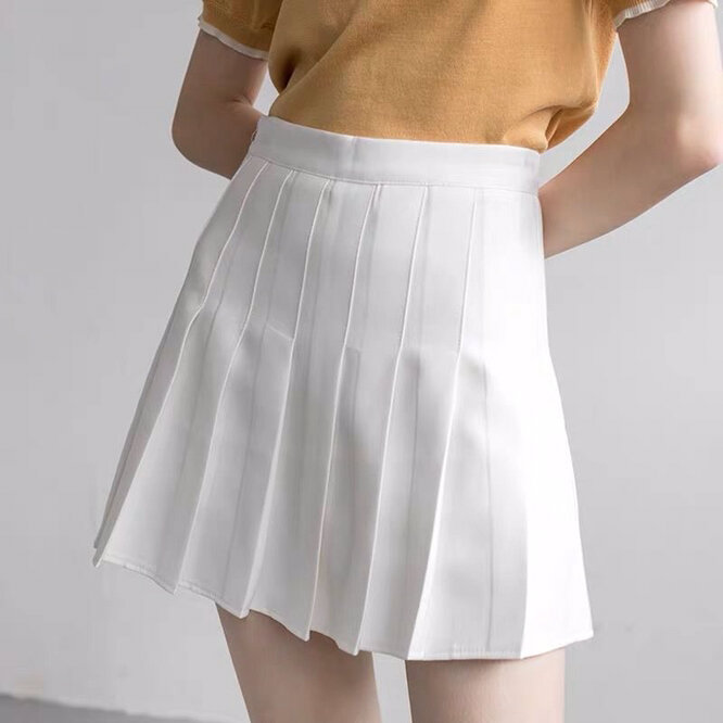 Плиссированная женская короткая юбка, приталенная трапециевидная юбка с завышенной талией, средней длины, для студентов колледжа, на молнии, серого цвета, весна-осень