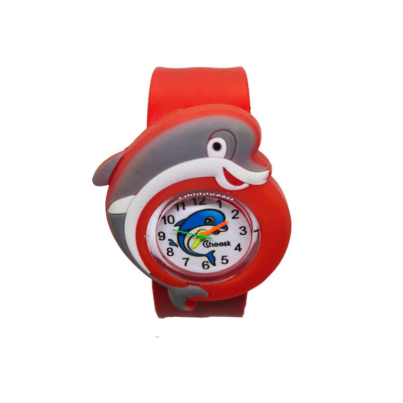 Прямая поставка, детские спортивные кварцевые часы с изображением дельфина, для мальчиков и девочек, детские часы, подарок на день рождения,...