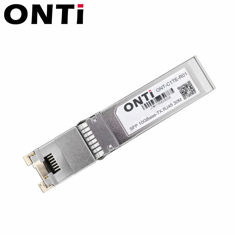 Onti-10 g rj45銅線モジュール,10 gbbase-tx,Cisco/mikrotikスイッチと互換性のあるノッチ付き光ファイバー,30m/80m