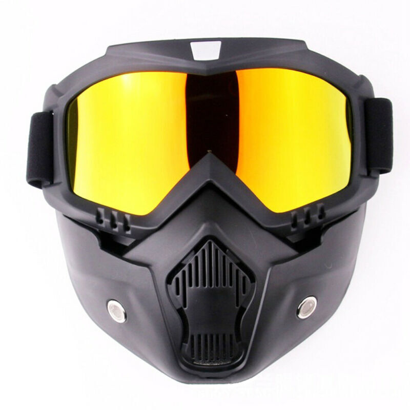 2021 New Adult Removable Winter Snow Sports Motorcycle Goggles Ski Snowboard Snowmobile Full Face Helmets with Glasses