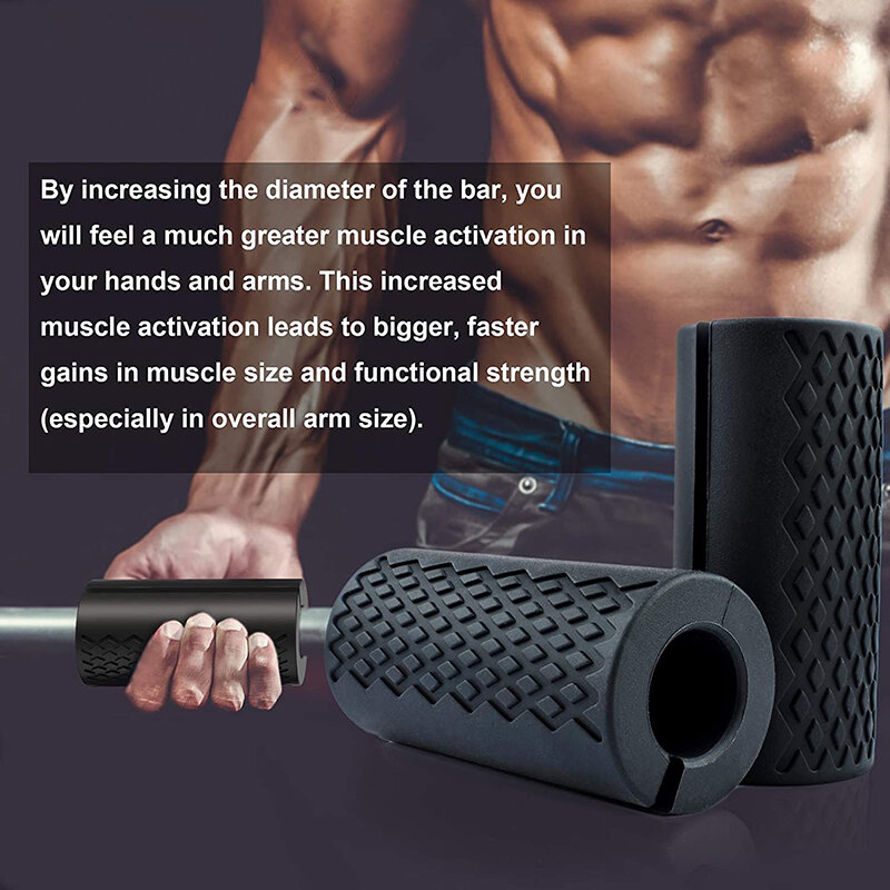 1 PCS Fitness Equipment Accessories Barbell Dumbbell Booster Grip Portable Fitness Equipment Avoid Injury Increase Friction