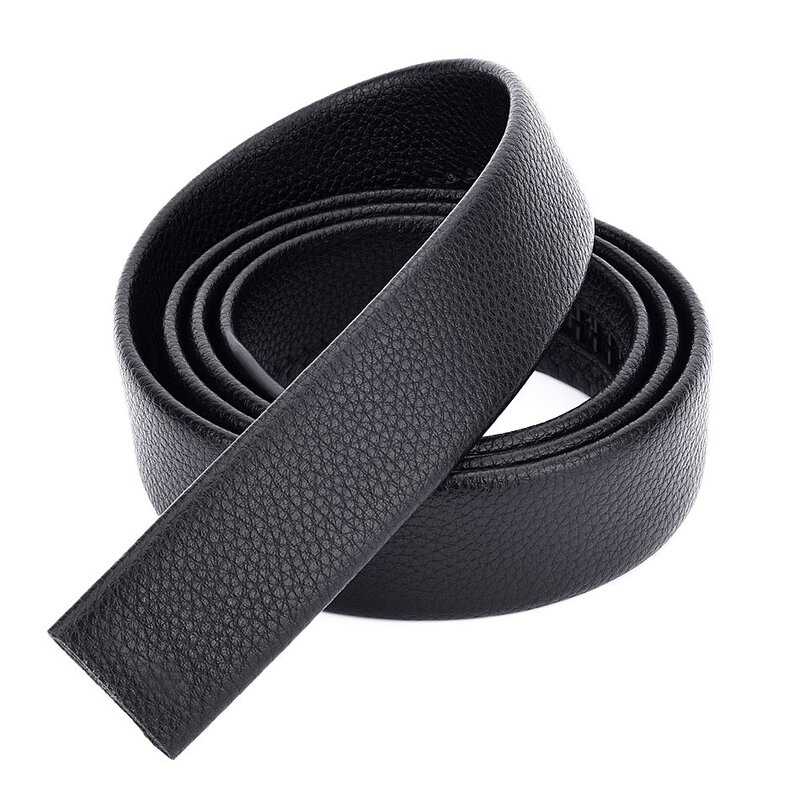 WOWTIGER Golden color metal Automatic Buckle men belt Luxury High Quality Black Wear-resistant Leather Belts for Men 3.5cm Width