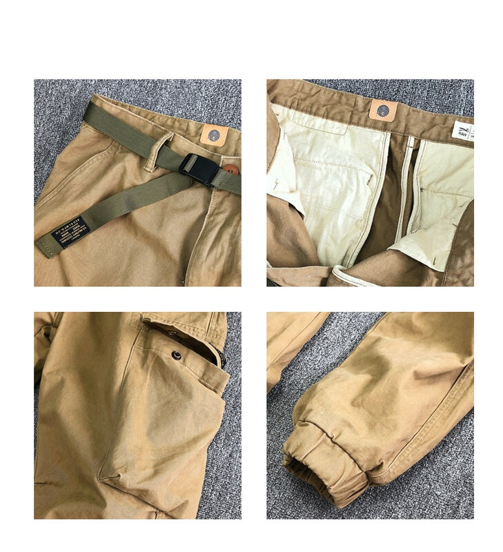 Pantaloni da jogging in cotone di alta qualità da uomo Streetwear pantaloni tattici moda con cintura pantaloni Cargo pantaloni militari maschili abbigliamento Harajuku