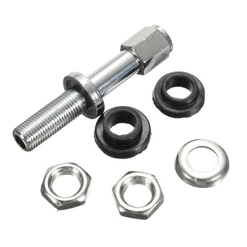 4pcs Stainless Steel TR48E Bolt-in Car Tubeless Wheel Tire Valve Stem Dust Cap Cover for Motorcycles Scooter Moped Bicycle Rims