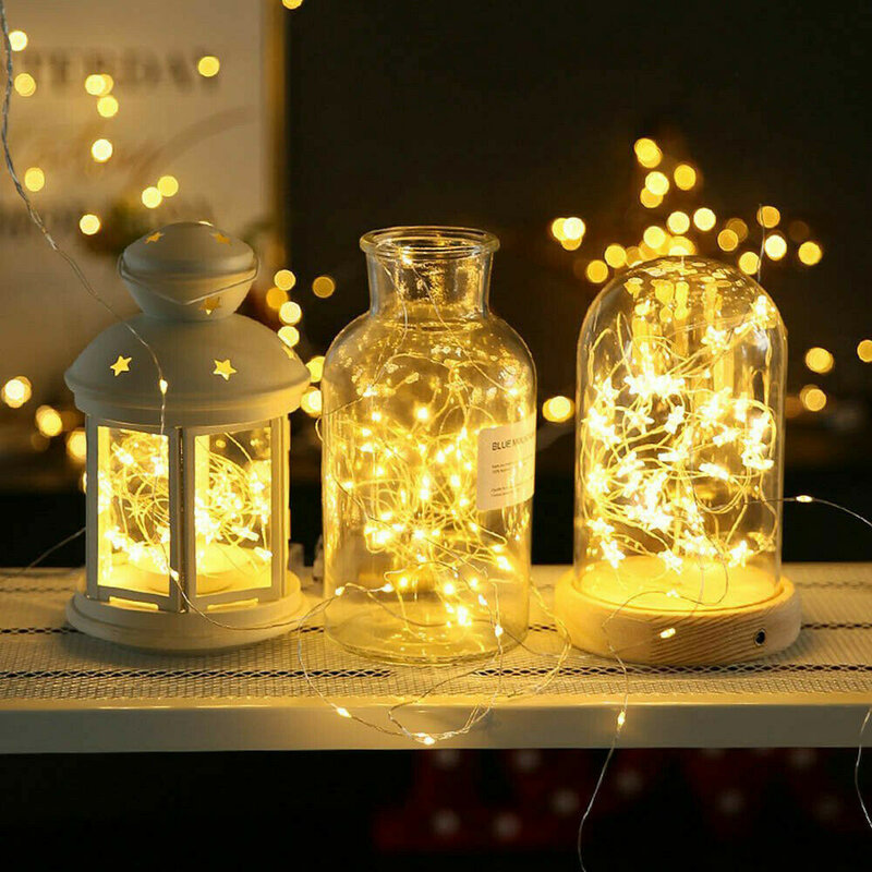 10M 100 LED ozdobne lampki solarne Fairy Garland oświetlenie z drutu miedzianego String Outdoor wodoodporna świąteczna girlanda oświetlenie wystrój ogrodu