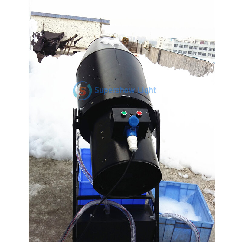 Máquina de espuma para fiestas con soporte tipo Flightcase, potente Cañón de chorro de espuma súper grande de 2500W para espectáculo de actividades de rendimiento