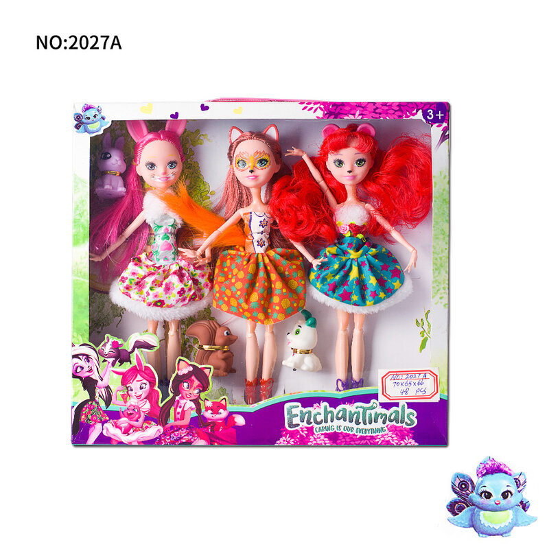 27cm articulações enchantimals boneca brinquedo para menina limitada coleção anime modelo pupee boneca para meninas presentes