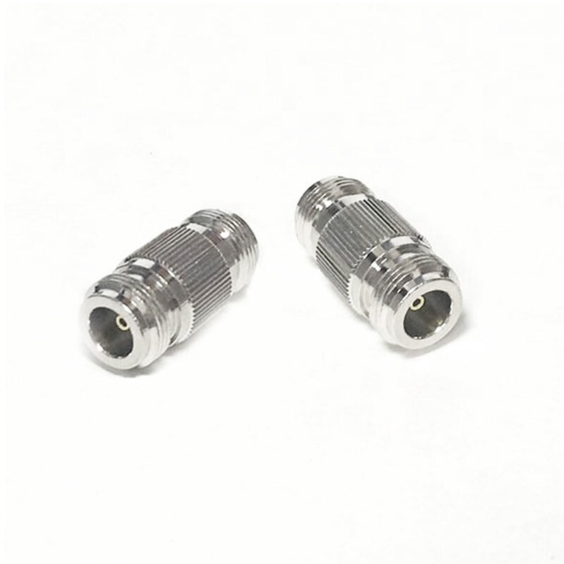 1pc N  Female Jack  to N  Female Jack  RF Coax Adapter Convertor  Straight   Nickelplated  NEW Wholesale