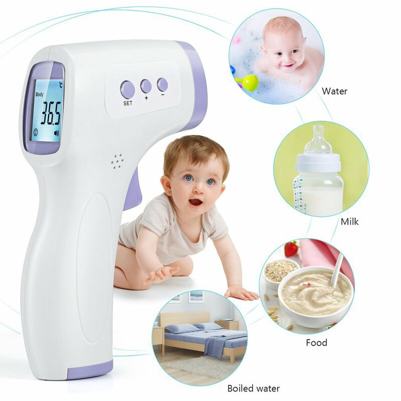 Non-Contact Infrared Forehead Thermometer For Adults And Children With Lcd Display Digital Laser Temperature Tool