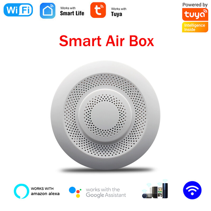 Tuya WiFi Smart CO2 Detector Air Quality Monitor Indoor Air Quality Meter Tester with App Alarm Formaldehyde VOC Carbon Dioxide