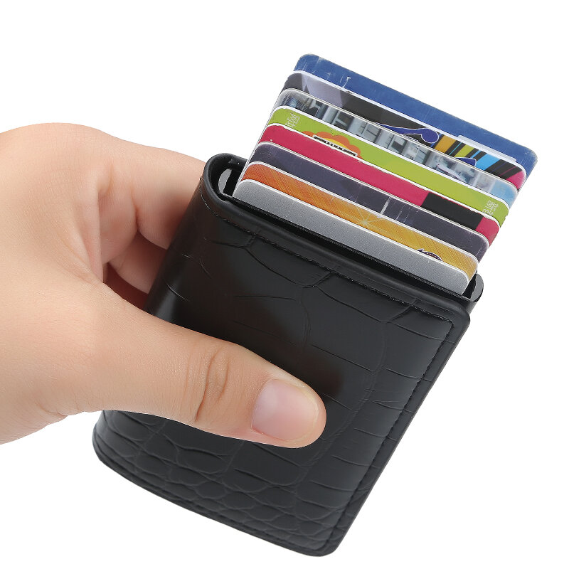 2024 nowy antymagnetyczny uchwyt na inteligentna karta Rfid męski portfel Retro ze skóry Pu krótka torebka portfele Mini portmonetka