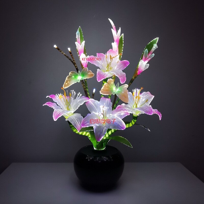 Fada LED borboleta para decoração de casamento, festa de ano novo, fibra óptica artística, ano novo, flor artística, novidade, novo