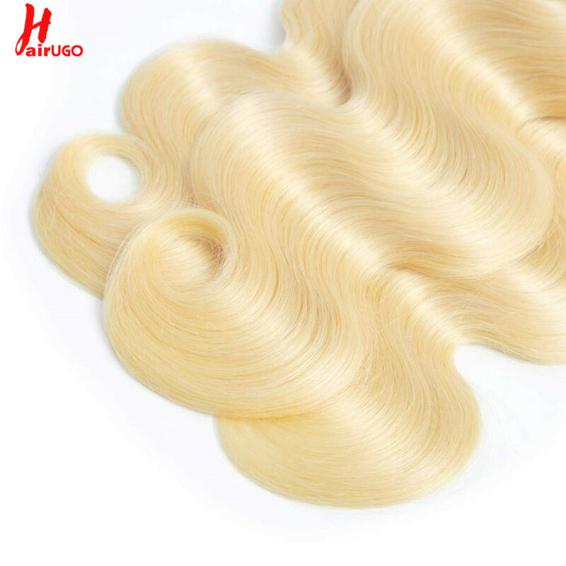 #613 Body Wave Blonde Hair Bundles Brazilian Blonde Human Hair Bundles Blonde Hair Weaving HairUGo Brazilian 10-30 Inches 12A