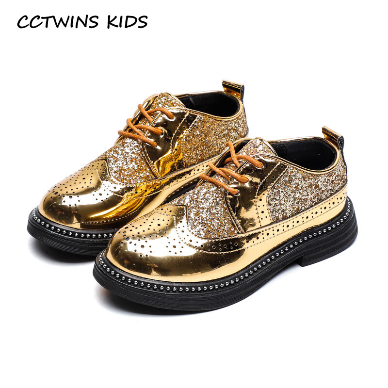 Kids Shoes 2023 Spring Autumn Children Fashion Casual Patent Leather Oxford Student School Shoes Boys Girls Black Glitter Flats