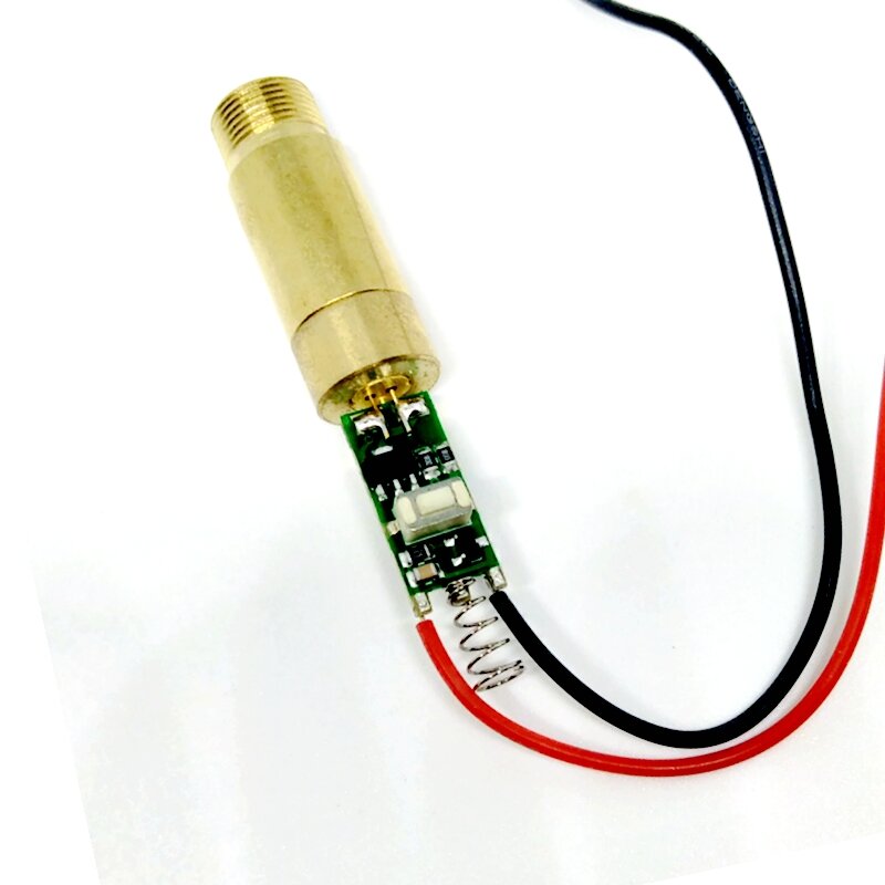 Industrie labor 532nm 200mw grünes Laserdioden punkt modul mit Feder 3,7 V-4,2 V