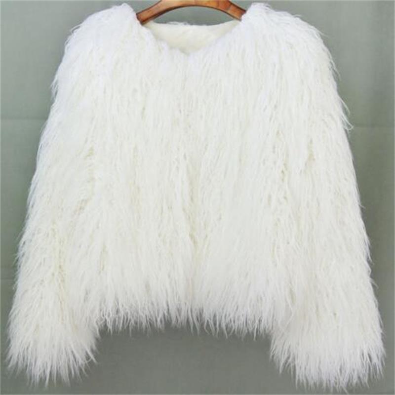 Abrigo de piel sintética para mujer, chaqueta de lana de cordero Rosa peluda colorida, abrigo de piel de oveja peluda para mujer, chaqueta de piel artificial de invierno