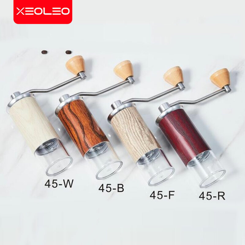 XEOLEO-molinillo de Café Manual de aluminio, minimáquina de café portátil, color negro/marrón/plateado/dorado, 15g