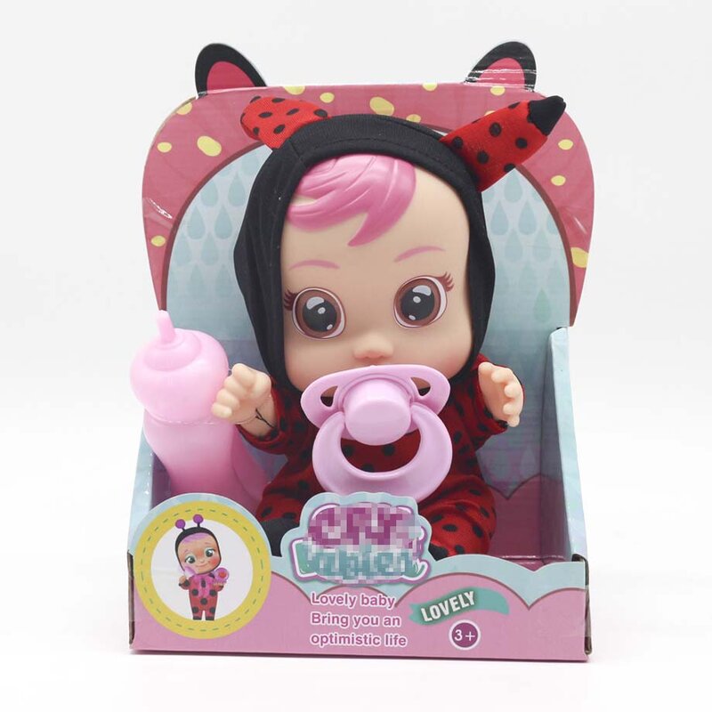 3D silikonowe inteiro realista lalki Reborn Cry a Baby wysokiej jakości magiczne łzy lalki zabawki dla dzieci prezent niespodzianka T15
