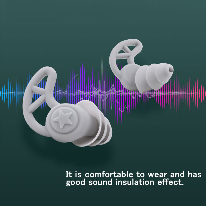 Earplugs Noise Canceling Sleep Earplug Tapones Oido Ruido Anti Reduction Plug Foam Sleeping Small Para Dormir Silicone Ear Plugs