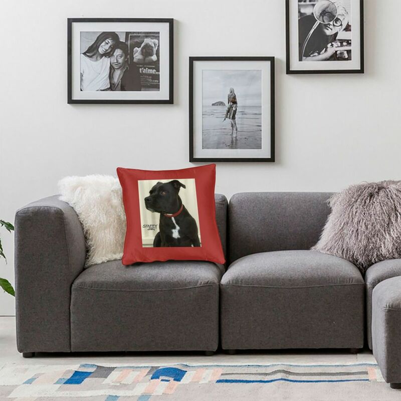 Federa per cani Staffy federa per cuscino per divano in poliestere e velluto stampato con cerniera