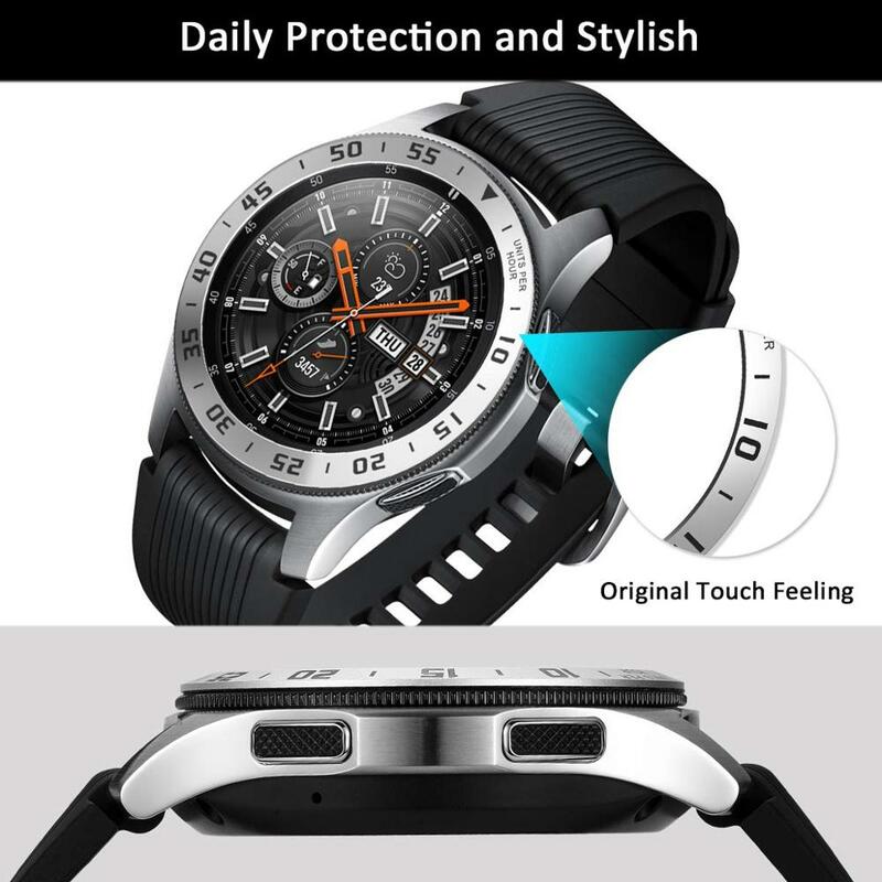Металлический чехол для Samsung Galaxy Watch 46 мм/42 мм, чехол для Gear S3 Frontier/Classic sport, клейкая Обложка, Безель, кольцо, аксессуары 46/42 3